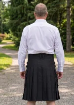 Men's Black Utility Kilt With Strap Back