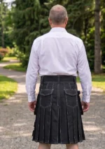 Men's Black Work Utility Kilt Back