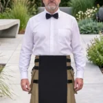 Men's Black and Khaki Hybrid Kilt