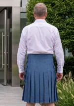 Men's Casual Blue Denim Kilt Back
