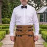 Men's Casual Dark Brown Utility Kilt