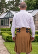Men's Casual Dark Brown Utility Kilt Back