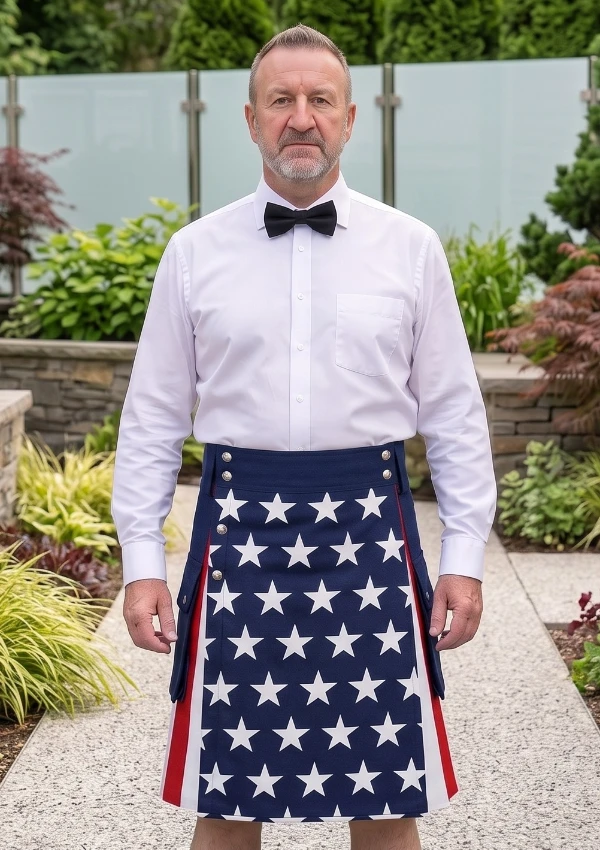 Men's Classic American Flag Hybrid Utility Kilt