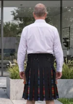 Men's Classic Black Hybrid Utility Kilt Back