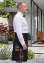 Men's Classic Black Hybrid Utility Kilt Side