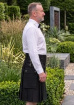 Men's Classic Black Utility Kilt Side