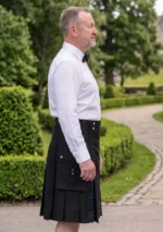Men's Classic Black Watch Tartan Hybrid Kilt Side