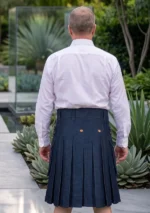 Men's Classic Blue Denim Kilt Back