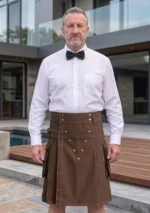 Men's Classic Brown Hybrid Kilt