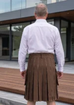 Men's Classic Brown Hybrid Kilt Back