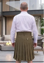 Men's Classic Brown Utility Kilt Back