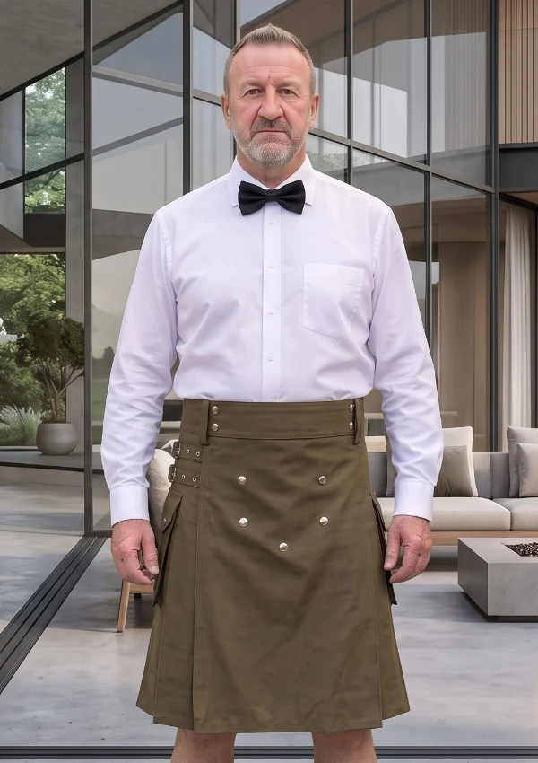 Men's Classic Brown Utility Kilt
