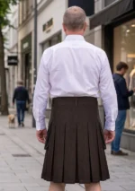 Men's Classic Dark Brown Utility Kilt Back