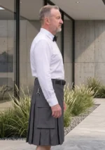Men's Classic Grey Hiking Kilt Side