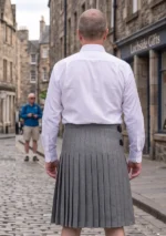 Men's Classic Grey Utility Kilt Back