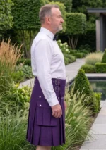 Men's Classic Purple Utility Kilt Side