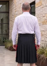 Men's Classic Red & Black Hybrid Kilt Back