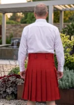 Men's Classic Red Utility Kilt Back