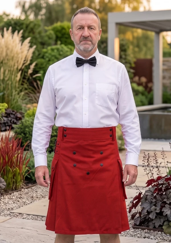 Men's Classic Red Utility Kilt Men's Classic Red Utility Kilt