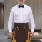 Men's Dark Brown & Khaki Utility Kilt