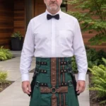 Men's Dark Green Traditional Hybrid Kilt