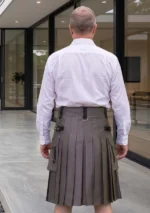 Men's Dark Grey Utility Kilt Back