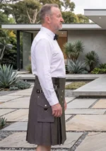Men's Dark Grey Utility Kilt Side