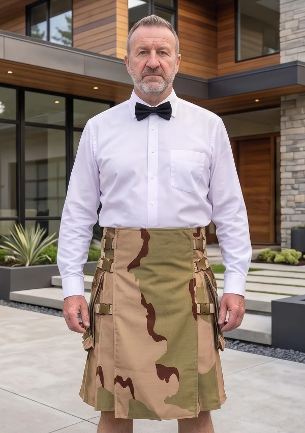Men's Desert Camouflage Utility Kilt Men's Desert Camouflage Utility Kilt