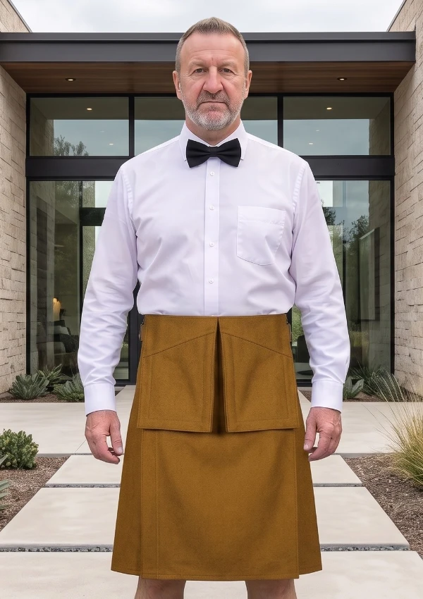 Men's Double Pocket Brown Utility Kilt Men's Double Pocket Brown Utility Kilt