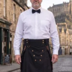 Men's Durable Black Casual Utility Kilt
