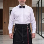 Men's Durable Black Utility Kilt