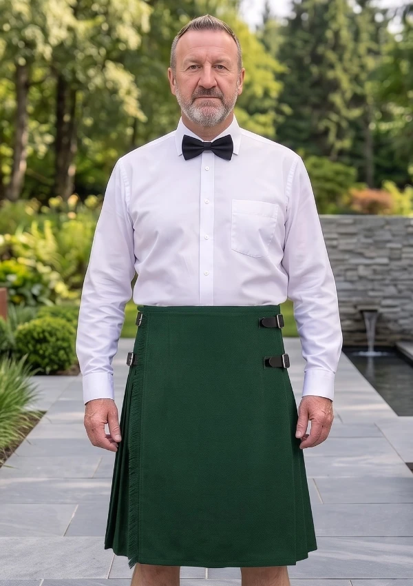Men's Green Cotton Utility Kilt Men's Green Cotton Utility Kilt