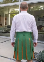 Men's Green & Orange Hybrid Kilt Back