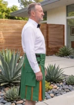 Men's Green & Orange Hybrid Kilt Side