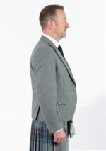 Men's Grey Argyle Jacket with Vest Right Side View