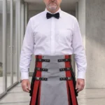 Men's Grey & Red Hybrid Utility Kilt