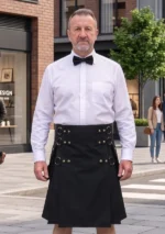 Men's Jet Black Gothic Kilt