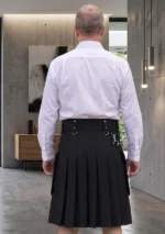 Men's Jet Black Utility Kilt Back