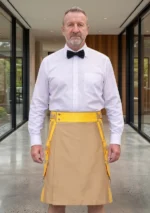 Men's Khaki & Yellow Hybrid Kilt