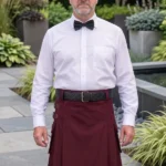 Men's Maroon Cargo Kilt