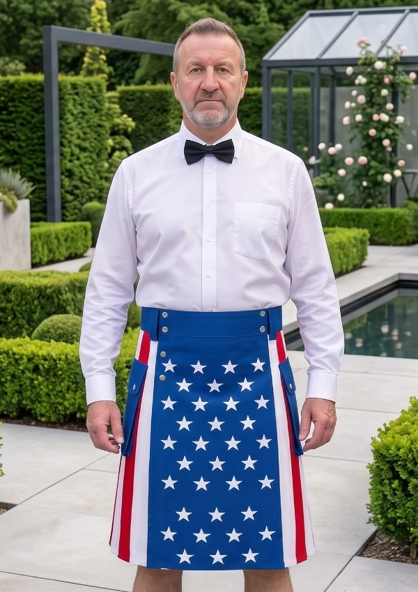 Men's Modern American Flag Hybrid Utility Kilt