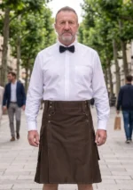 Men's Modern Dark Brown Utility Kilt
