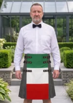 Men's Modern Italian Flag Hybrid Kilt