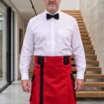 Men's Modern Red Utility Kilt