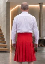 Men's Modern Red Utility Kilt Back