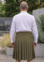 Men's Mustard Yellow Tweed Kilt Back
