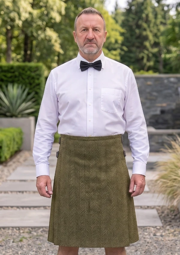 Men's Mustard Yellow Tweed Kilt