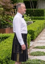 Men's Olive Laces Hybrid Kilt Side
