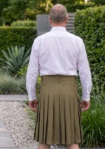 Men's Olive Utility Kilt Back