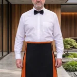 Men's Orange & Black Cotton Hybrid Kilt